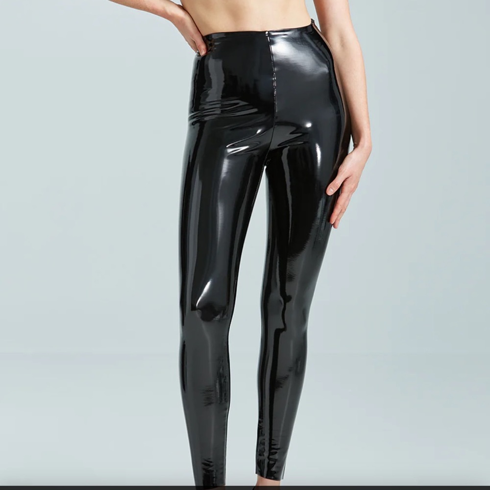 COMMANDO Patent Leather Black Leggings Small